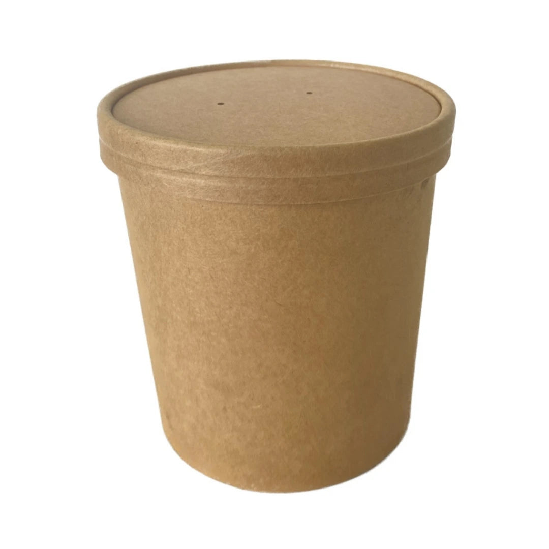 Bio-Tina 26 oz con Tapa Kraft - 50 Unid