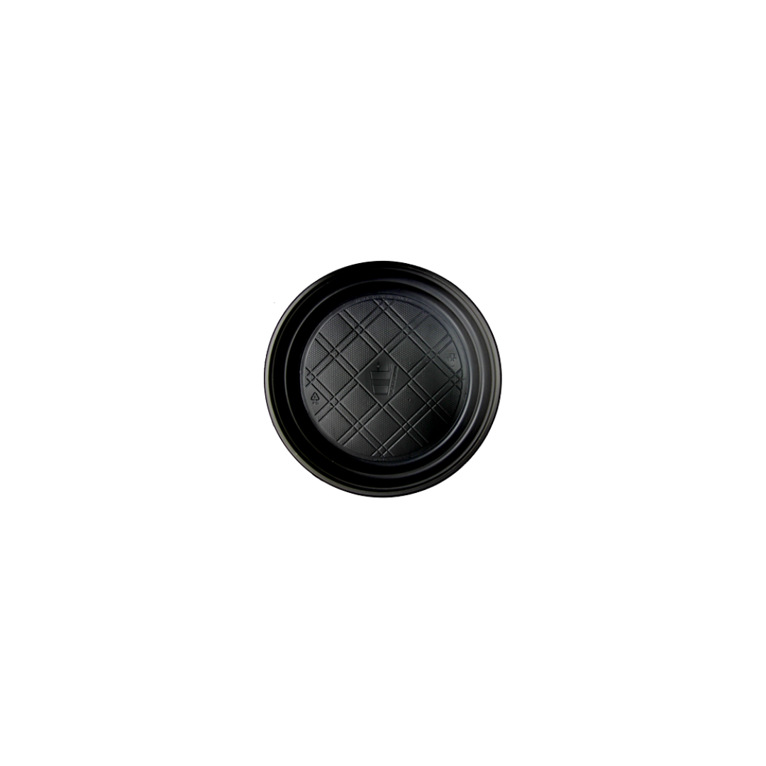 Platos Plásticos Negros 6 (14 cm) - 500 Unidades