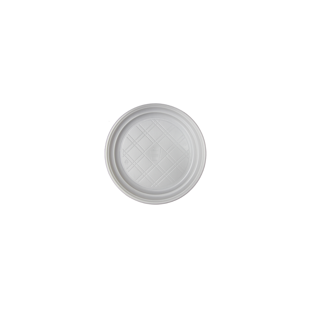 Platos Plásticos Blancos 6" (14 cm) - 500 Unidades - EKO-EMPAQUES18