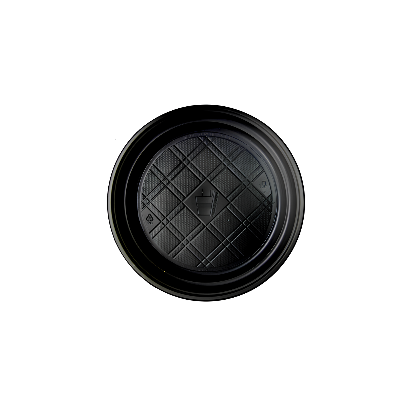Platos Plásticos Negros 8" (20 cm) -500 Unidades - EKO-EMPAQUES18
