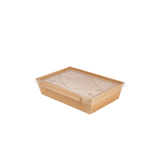 Bio Baking Envase Multiusos Kraft 900 Ml Con Tapas 50 Unid