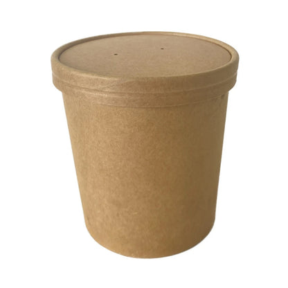Bio-Tina 26 oz con Tapa Kraft - 50 Unid