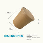 Bio-Tina 26 oz con Tapa Kraft - 50 Unid - EKO-EMPAQUES18