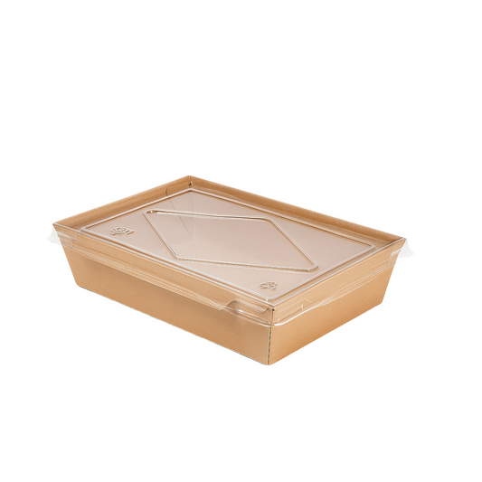 Bio Baking Envase Multiusos Kraft 2100 Ml Con Tapas 50 Unid