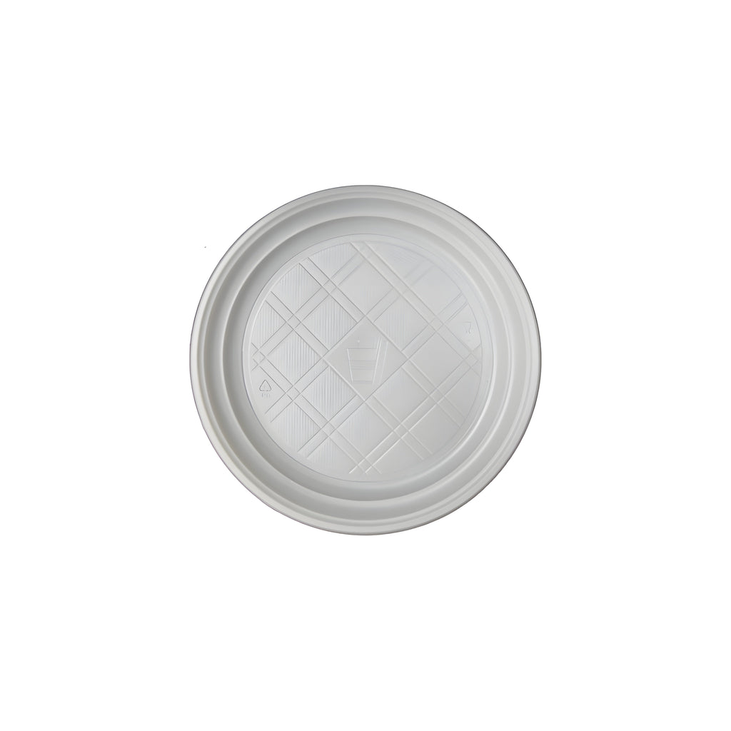 Platos Plasticos Blancos 8" - EKO-EMPAQUES