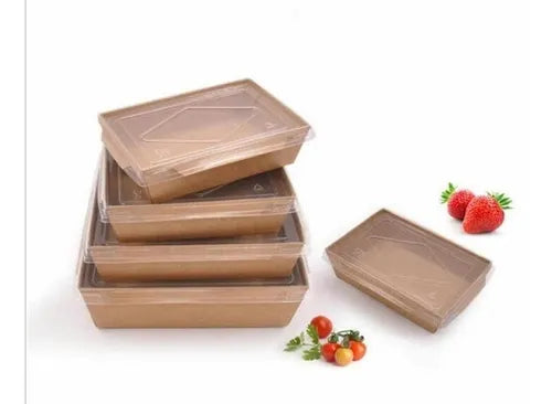 Bio Baking Envase Multiusos Kraft 2100 Ml Con Tapas 50 Unid