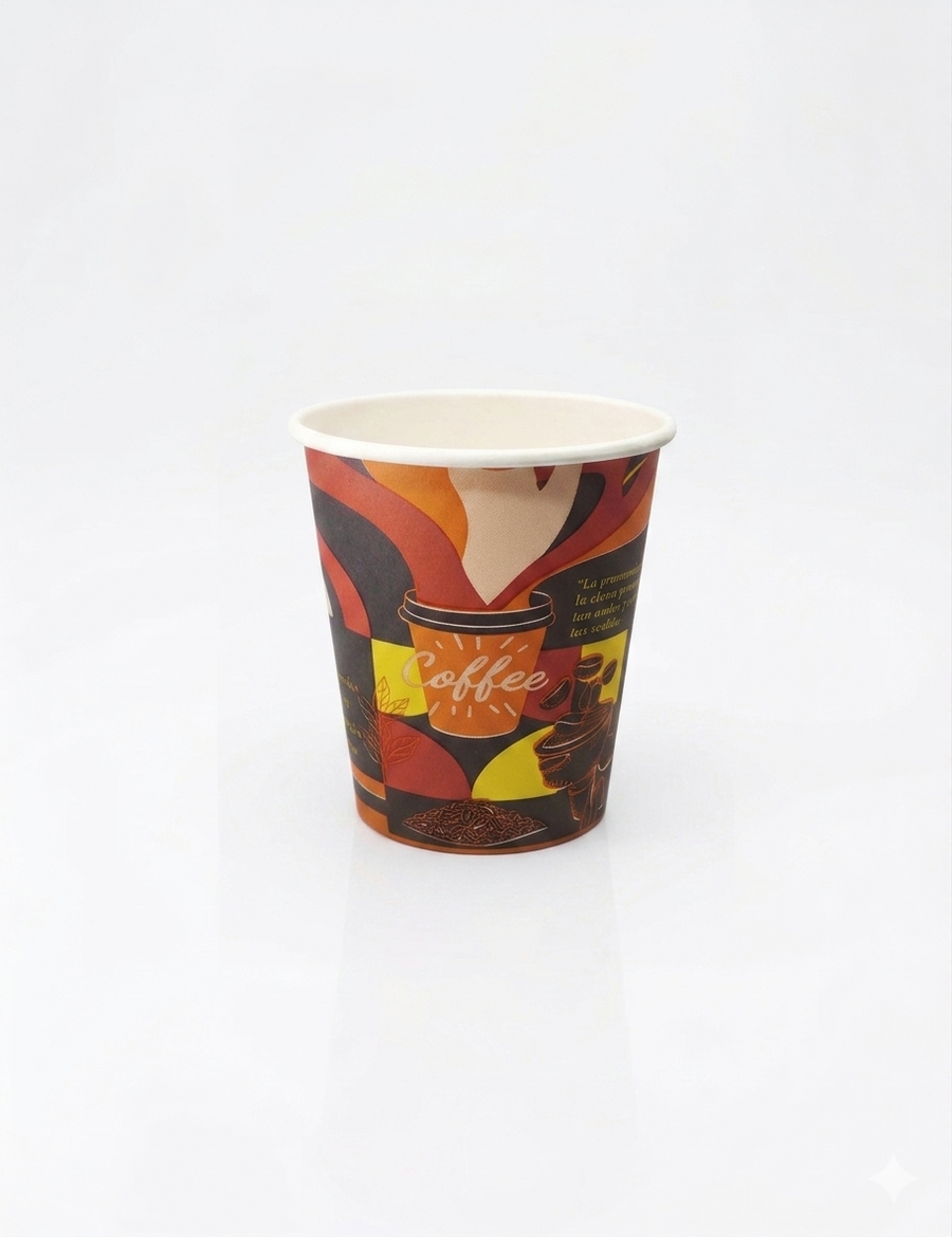 Vaso de Café Luxury Azul y Dorado con Tapa
