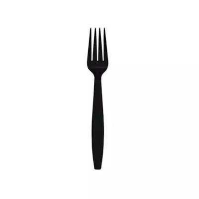 Tenedor Plástico Negro