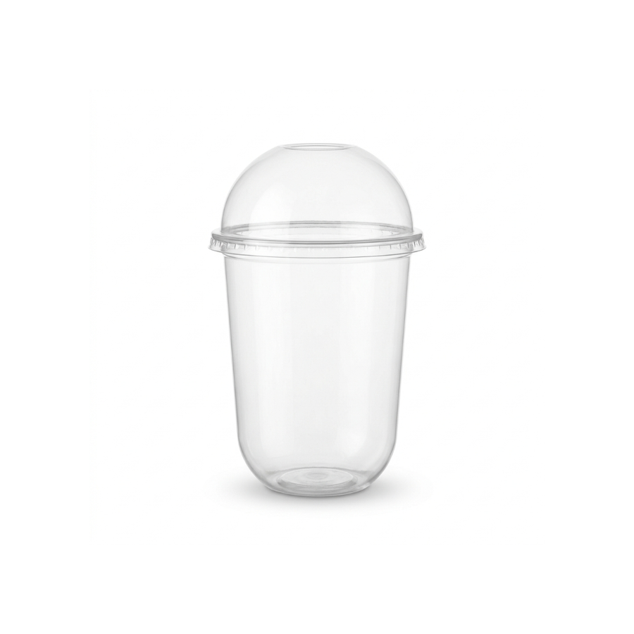 Vasos tipo U con Tapa Tipo Domo