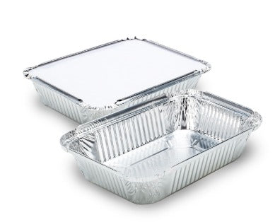 Bandeja Aluminio 747 con Tapa Cartón Aluminio 500 Und