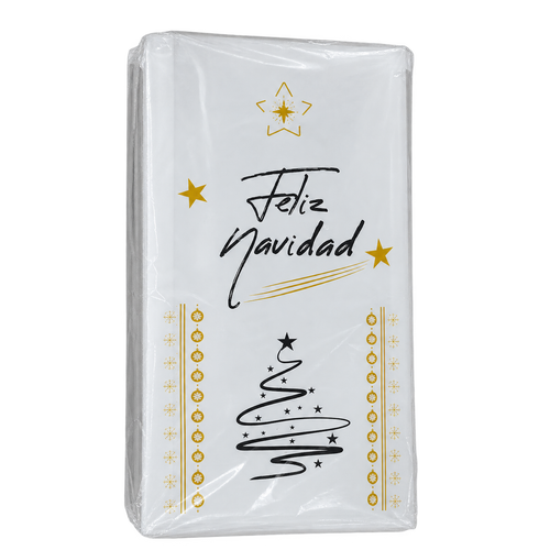 Bolsa de Papel Navideña Feliz Navidad con Árbol y Estrella