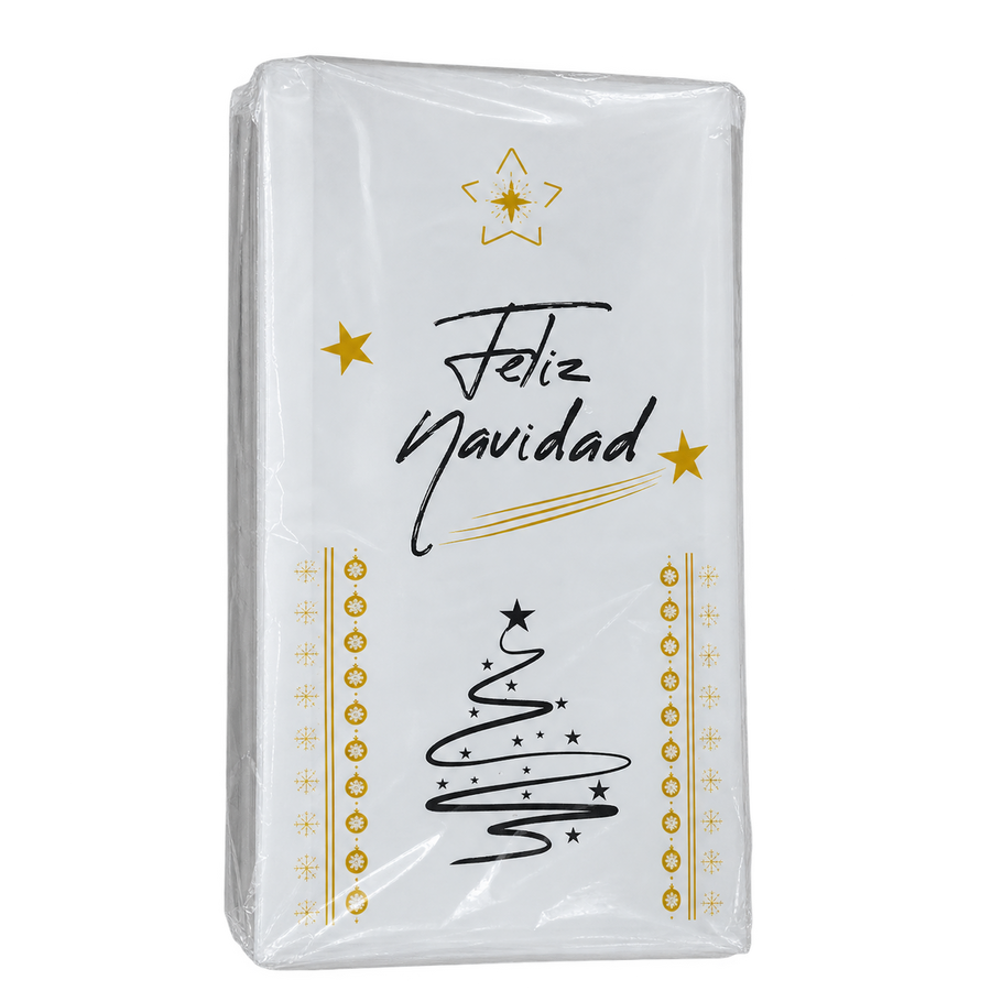 Bolsa de Papel Navideña Feliz Navidad con Árbol y Estrella