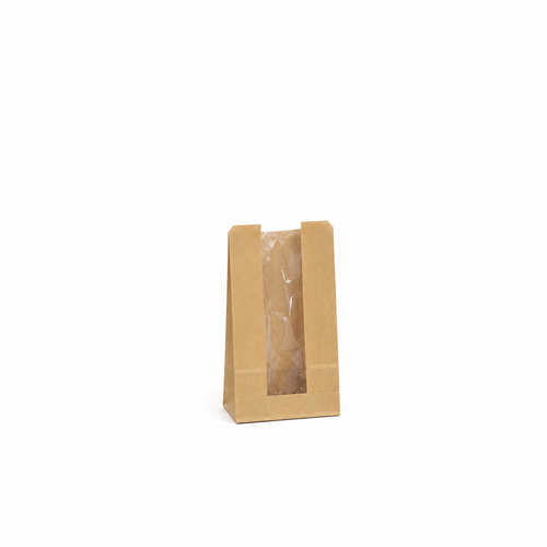 Bolsas Kraft Fondo Cuadrado con Ventana
