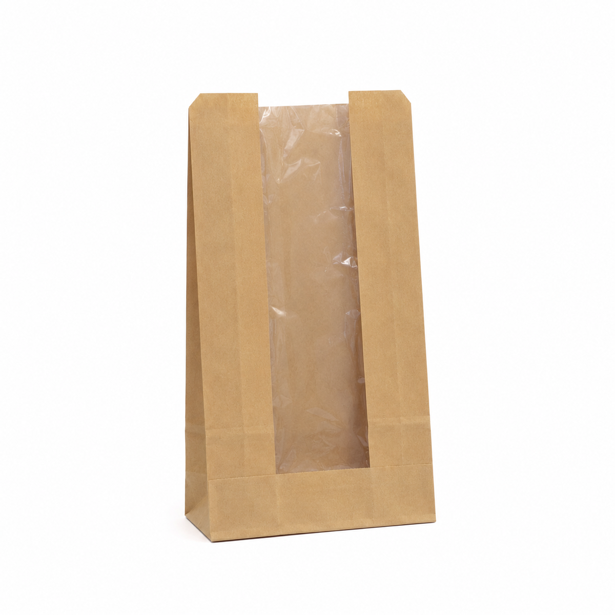 Bolsa de papel kraft fondo cuadrado con ventana 3 kg
