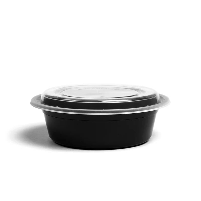 Bowl Redondo Lucay Negro con Tapa 24 oz