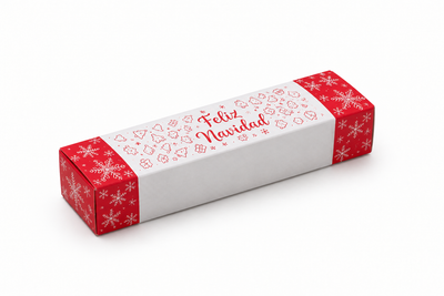 Caja de cartón navideña Feliz Navidad para pan de jamón, bulto de 50 unidades