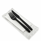 Kit Cubiertos Plásticos (Tenedor + Cuchillo + Servilleta) 150 unid