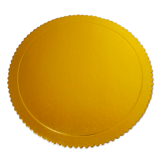 Disco Base De Carton Dorado Para Reposteria 10" 25 Unid