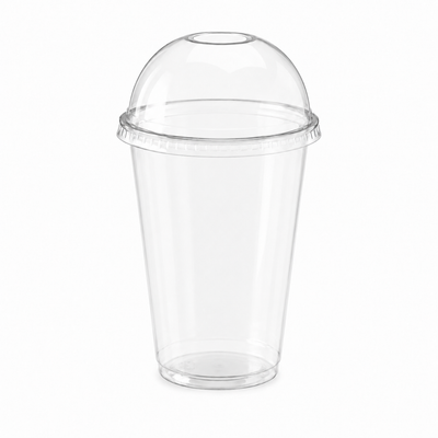 Vaso PET 14 oz con tapa domo importado