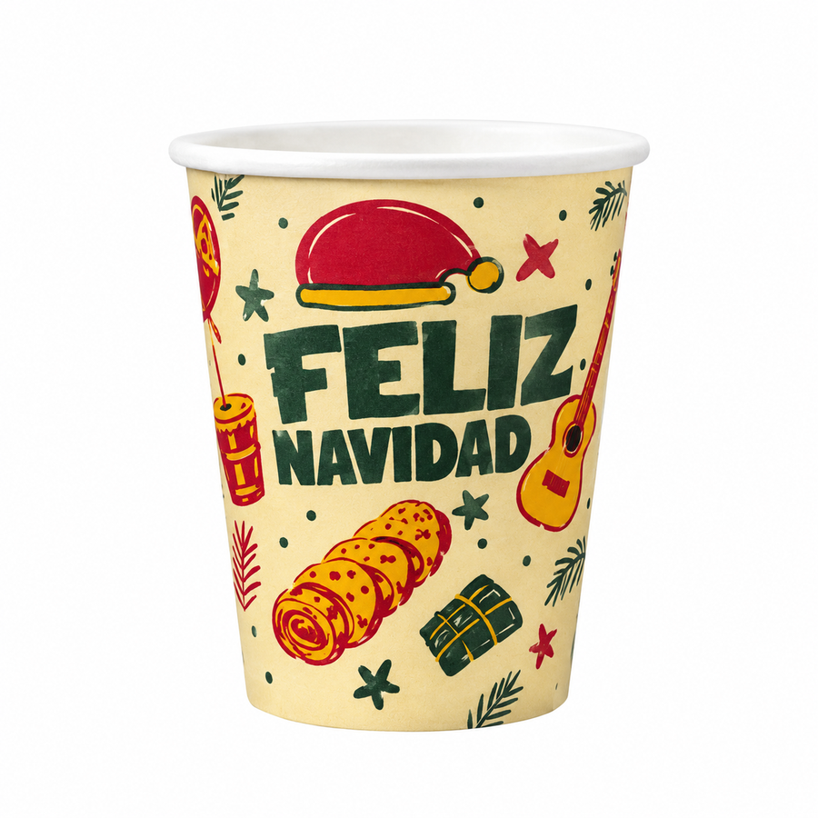 Vaso de Café Navideño Estampado