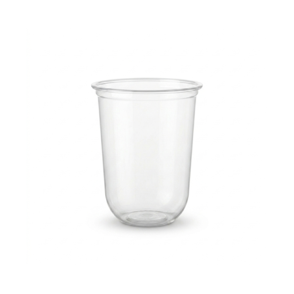 Vaso tipo U 14 oz sin tapa PET transparente - EKO-EMPAQUES