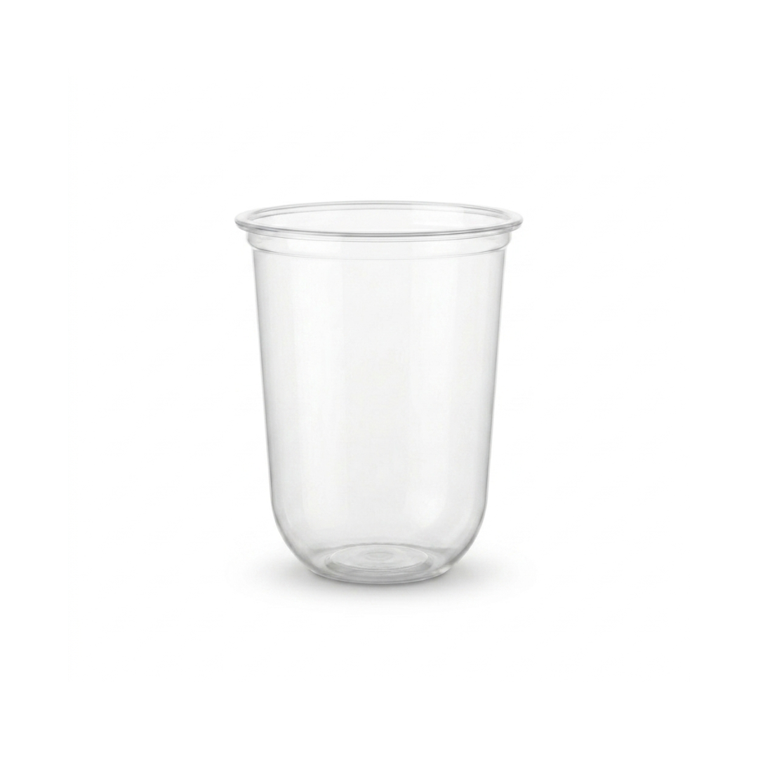 Vaso tipo U 14 oz sin tapa PET transparente - EKO-EMPAQUES