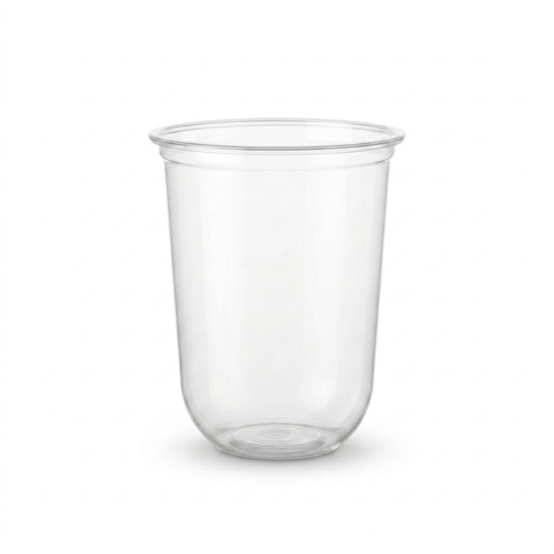 Vaso tipo U 16 oz sin tapa PET transparente - EKO-EMPAQUES