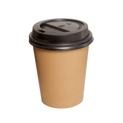 Vaso kraft de cartón con tapa