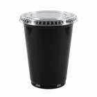 Vasos Plásticos Negros 12 oz con Tapa Lisa