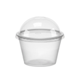 Vasos plásticos transparentes 8 oz con tapa tipo Domo - 50 unidades