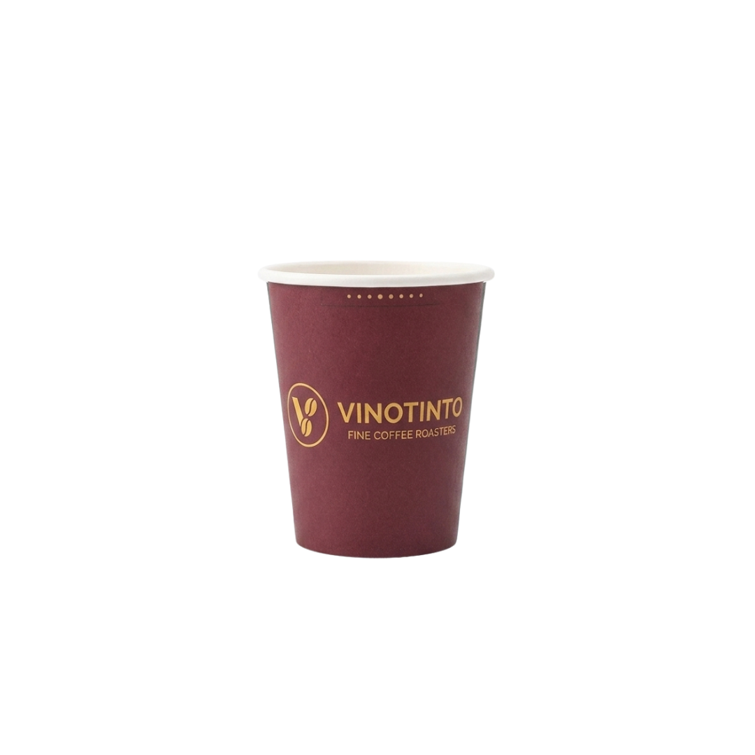 Vaso con tapa 4 oz Vinotinto