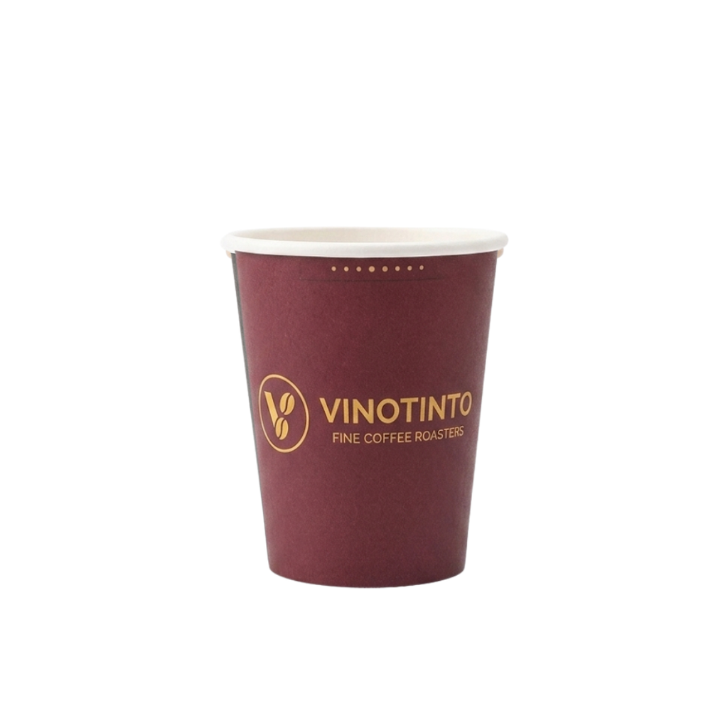 Vaso con tapa 7 oz Vinotinto
